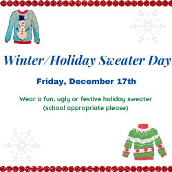holiday sweater flyer